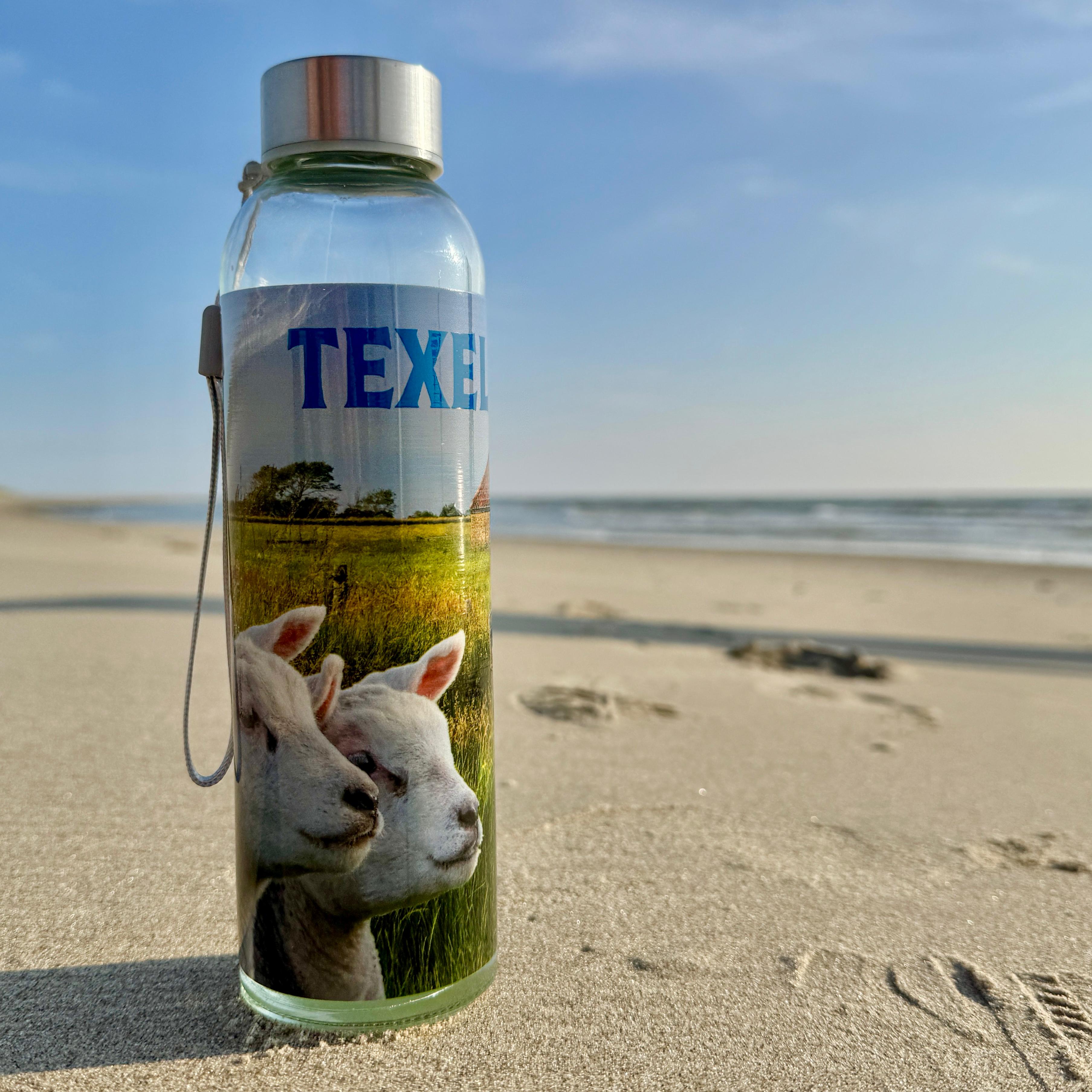 Glazen Waterfles Texel – 500 ml