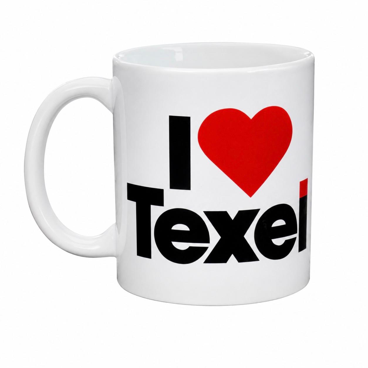 De echte I ♥ Texel mok