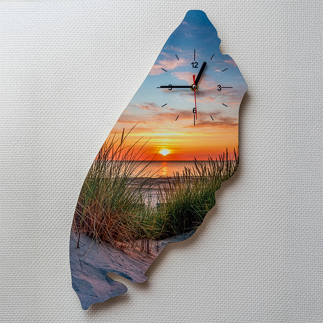 Unieke Texel Klok – Zonsondergang in de Duinen