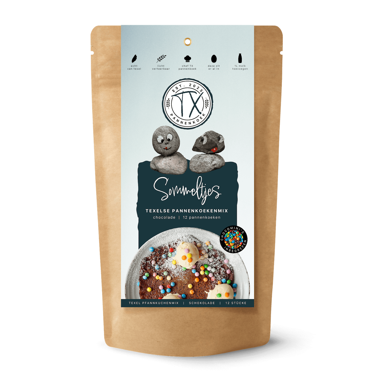 Tx Pannenkoekenmix Cacao en choco mini's